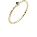 Elli DIAMONDS Solitär Schwarzer Diamant (0.03 ct) 375er Gelbgold 56 Damen 