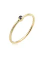 Verlobungsring "Solitär Schwarzer Diamant (0.03 ct) 375er Gelbgold" Gold 0.03 ct P1 = bei 10-facher Vergrößerung erkennbare Einschlüsse 56 mm - 0.03 ct P1 = bei 10-facher Vergrößerung erkennbare Einschlüsse