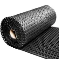 Vivol Ringgummimatte Meterware - 100cm breit - Rollenware pro Meter - max. 1000cm lang - Rubber Antirutschmatte für draußen - Teppichläufer für Garten, terrasse, Garage un an der Tür