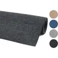Teppichboden 200 x 600 cm Anthrazit Bodenbelag Auslegware Meterware Nadelvlies Nadelfilz Rips - Dunkelgrau