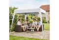 Outsunny Faltpavillon mit UV-Schutz, mit 4 Seitenteilen, (Faltzelt, Pavillon), für Garten, Balkon, Weiß