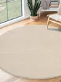 Teppich THE CARPET "Relax round", beige, H:16mm Ø:160cm