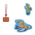 Step by Step Magic Mags Spiegelburg „Felix der Hase, Weltreise“, 3-teilig, 2 Magnet-Applikationen und 1 Anhänger, als Ergänzung für den Schulranzen oder Vorschulrucksack, für Jungen und Mädchen