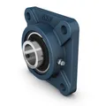 SKF FY 40 TF Square flanged ball bearing unit with set screw locking, cast iron