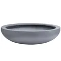VIVANNO Pflanzschale Blumenschale Dekoschale Fiberglas grau Beton-Design 34x9 cm für Garten & Herbstdeko