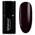 Semilac UV Nagellack 148 Night Euphoria 7 ml – Dunkles Kastanienbraun mit Fuchsia-Partikeln