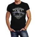 Neverless Print-Shirt Herren T-Shirt Rockatansky V8 Interceptor Car Slim Fit mit Print schwarz M
