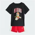adidas Sportswear Jogginganzug ADIDAS DISNEY MICKY MAUS T-SHIRT SET (1-tlg) schwarz 3-6M