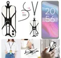 K-S-Trade Handyhülle für TCL 505, 3in1 Handykette Handyband Handykordel Halsband Smartphone-Ring
