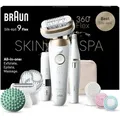 Braun Epilierer Haarentfernung Frauenpflege Silk épil 9 Flex SkinSpa effektiv sanft komfortabel - Weiß