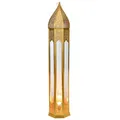 Marrakesch Orientalische Deko Stehlampe Lampe 120cm groß | Boho Stehleuchte als Dekoration im Wohnzimmer Schlafzimmer & Kinderzimmer | Tischleuchte Afrar gold aus Metall & Glas E27 Lampenfassung