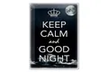 Femer GmbH Metallschild Spruch 30x40cm Keep Calm and good night, (1 St), gewölbte Oberfläche, abgerundete Ecken, umgeschlagene Kanten