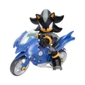 DC x Sonic Shadow als Batman & Batcycle Actionfiguren-Set, offiziell lizenziert von Jakks Pacific, 13 cm große Shadow-Actionfigur, interaktives Fahrzeug mit beweglichen Rädern & Ständer