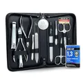 Marqus Solingen Komplett Maniküre Set 12 Teilig - Made in Germany, Nagelpflegeset in Hochwertigem Lederetui - Vollwertiges Set Und Perfektes Geschenk Für Frau & Mann