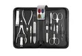 marQus Maniküre-Pediküre-Set 12 Teile in Echt Leder Etui handlich und weich, 12-tlg., Komplett Kit mit allem für die Hand- und Fußpflege, Nagelset