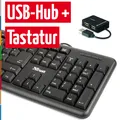 TRUST PC Tastatur Notebook QWERTZ USB deutsch + 4-fach USB 2.0 Hub NEU&SOFORT