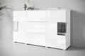 OTTO home Sideboard Kenia (1 St), Sideboard mit 3 Schubladen, 6 Fächern, Glastüren, Breite 150 cm