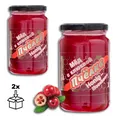 Geschlagener Blütenhonig mit geriebenen Preiselbeeren - 2 x 460g