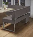 Eckbank OTTO HOME "Rab", braun (dunkelbraun (arizona 4412), silberfarben), B:200cm H:88cm T:160cm
