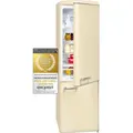 Exquisit Retrokühlschrank RKGC250-70-H-160E magnolienweiss | Standgerät | 244 l Volumen | magnolienweiß - Beige