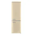 Exquisit Retro Kühlschrank RKGC250-70-H-160E Magnolienweiß - Kühl-Gefrierkombination 244 L, freistehend, LED-Licht, Glasablagen, Chromgriff