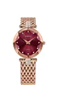 JOWISSA Rosa/Rot/Bordeaux Facet Strass Schweizer Damenuhr J5.714.M