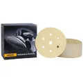 Mirka Gold Universal-Schleifpapier Ø 150mm Klett 7-Loch, Korn P320, 100 Stk/Zum Schleifen von Gips, Spachtel, Spanplatten, Holz, Lack