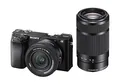 Sony Alpha 6100 | APS-C Spiegellose Kamera mit 16-50mm & 55-210mm | Schneller 0,02s Autofokus mit Augenerkennung für Mensch und Tier, 4K-Filmaufnahmen und neigbares Display
