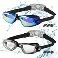 Schwimmbrille, 2 Stück Schwimmbrille für Kinder/Junior/Erwachsene, Unisex Tau...