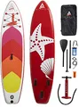 SENA AIRFUN SUP Paddleboard aufblasbar, 305x76x15cm | 10.0' | Traglast 150 kg | Komplett-Set Stand UP Paddle Board, iSUP Paddling Paddelboard rot