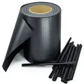 PVC Sichtschutz Streifen Privatsphäre Doppelstabmatten Zaun Folie Anthrazit 70m (2x 35m)