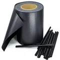 Stel4Style PVC Sichtschutz Streifen Privatsphäre Doppelstabmatten Zaun Folie inkl. 30 Befestigungsclips, Farbe:Anthrazit, Länge:70m (2X 35m)