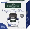 3x Faber-Castell 149839 - Tintenglas Königsblau, löschbar, 30 ml