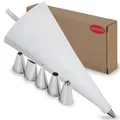 Spritzbeutel Edelstahl Wenco 555562 - Backzubehör Silber für Kuchen