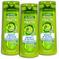 3 er Pack Garnier Fructis Shampoo Kraft & Glanz Normales Haar 3 x 250 ml
