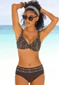 Highwaist-Bikini-Hose "Adele", mit trendigen Details, Gr. 38 - N-Gr, braun-leo N-Gr