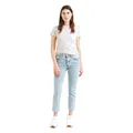 Levi's Damen Jeanshose 501 Crop High Rise, Straight Fit, Blau (Wow Me Over), W30/L28