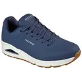 Skechers Uno - Stand on Air Sneaker Freizeitschuh, Halbschuh, Schnürschuh mit Air-Cooled Memory Foam blau 44 EU