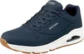 Skechers Herren Uno Stand On Air sneakers, Navy Durabuck Trim, 44 EU