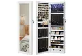 SONGMICS Schmuckschrank Spiegelschrank Wandspiegel Schmuck-Organizer mit LED Beleuchtung and Spiegel