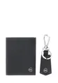 BOSS Leder Kartenetui Schlüsselanhänger Gift Set Bifold Wallet/Keyring Black schwarz