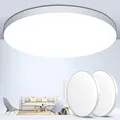LED Deckenleuchte Deckenlampe Lampe Decke LED [2Stück] Ø28cm 24W,6500K,2000LM,IP44 Wasserfest Rund Modern Schlicht Weiß Badlampe für Kellerlampe,Schlafzimmer,Wohnzimmer,Küchenlampe, Badezimmer,Balkon