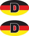Hermann Schütz Aufkleber Deutschland 2er-Set farbig je 55x30mm  Aufkleber