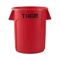Mülleimer Trust THOR runder Behälter 60 L rot stabiler Abfalleimer aus UV-beständigem Kunststoff 1010RD