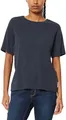 Marc O'Polo Denim Damen T-Shirt aus Bio-Baumwolle mit Rundhalsausschnitt, Blau (Navy Teal), S