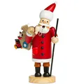 SIKORA RM-A Räuchermännchen aus Holz 3 Größen Verschiedene Motive, Farbe/Modell:A01 rot - Weihnachtsmann, Höhe in cm:Höhe ca. 19.5 cm