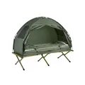 B-Waren Feldbett 4in1-Zelt mit Campingliege Schlafsack OGS32-GR-bwaren