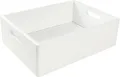 Creative Deco Holzkiste XXL Obstkiste Korb 40x30x13cm (1cm) mit Griffen ohne Deckel, mit Griffen, ohne Deckel
