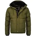Alessandro Salvarini Winterjacke ASFabiano mit warmem Teddyfell und abnehmbarer Kapuze grün S