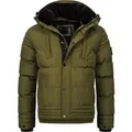 Alessandro Salvarini Herren Winterjacke AS-281 mit Teddyfell & abnehmbarer Kapuze